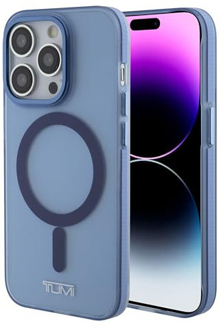 CG MOBILE Tumi Cover for iPhone 15 Pro Back Cover case - Frosted Compatible with magsafe transparent - Blue