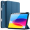 JETech Funda para iPad (A16) 11.ª/10.ª Generación (2025/2022) con Portalápiz, Slim Tableta Cover con Suave TPU Trasera Carcasa con Auto-Sueño/Estela (Azul Verde)