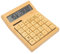 Bambus Tischrechner, Funktionsrechner mit 12 Bit Digital LCD Bildschirm, Solar und Batterie Dual Stromversorgung, für Büro, Zuhause, Schule