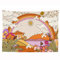 Ulticool – Wandteppich Dekoration für Zuhause – Regenbogen-Retro-Vintage-Universum – 200 x 150 cm – Wandbehang – Accessoires für Schlafzimmer Wohnzimmer – Beige Orange Lila