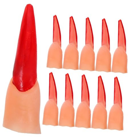 FRCOLOR 40pièces Doigts De Sorcière Plastique Réalistes pour Halloween Accessoires De Cosplay Et Décoration De Fête pour Mascarades Carnavals