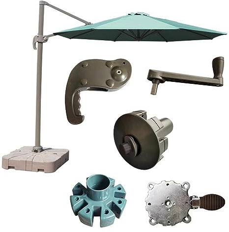 CIRONI Patio Umbrella Accessories Umbrella Replacement Parts Parasol Sunshade Parts Holder Side Hanging Umbrella Attachment for Patio Table Outdoor,Crank Handle,Leisure Heavy Duty Holder