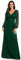 Ever-Pretty Women's Sequin A-Line V Neck Long Sheer Sleeves Tulle Evening Prom Dresses Dark Green 18UK
