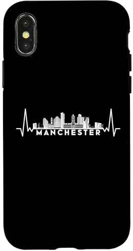 Heartbeat Skyline UK Manchester Case for iPhone X/XS