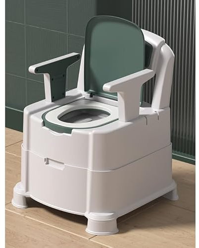 Mobiler 3-in-1-Toilettenstuhl, tragbarer Toilettenstuhl, Töpfchenstuhl für Erwachsene, unterstützt 400-kg-Toiletten für die häusliche Pflege von Senioren mit Behinderungen