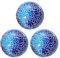 sourcing map 3Pcs Decorative Glass Balls 8cm Orbs Centerpiece Balls Mosaic Glass Ball Sphere for Decor Bowls Vases Dining Table Party, Deep Blue