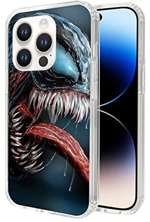 EWINRU Phone Case Venom Compatible with iPhone 15 14 Movie 11 7 8 Xr 12 Pro Max Se 2020 13 Mini 6/6s Plus Accessories Waterproof Scratch Transparent