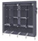 Bonnlo Kleiderschrank, Offener Kleiderschrank Stoff, 169,5 x 45 x 181,5 cm, Stoffschrank mit Kleiderstange & Ablagen Stabil, für Schlafzimmer, viel Stauraum, Faltbar, Grau