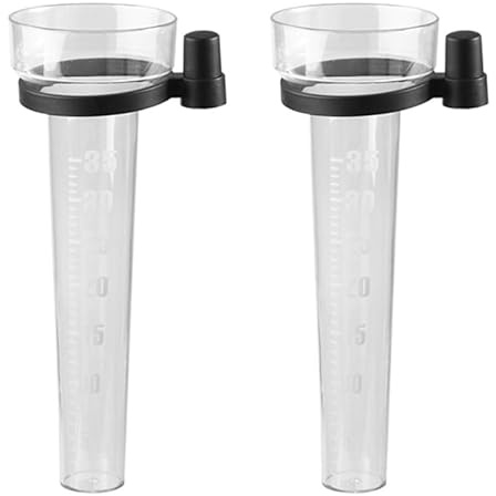 Milisten 2er Set Regenmesser Messbecher aus hochwertigem PS-Kunststoff - Präziser Niederschlagsmesser mit klarer Skala - Wetterfest & Frostsicher für Garten, Landwirtschaft und Wetterstation -24,3 cm