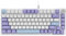 Lomiluskr AK820 - Teclado mecánico con junta RGB 75% con cable con perilla de volumen, 82 teclas compactas PBT de intercambio en caliente, cable tipo C desmontable (morado y azul)