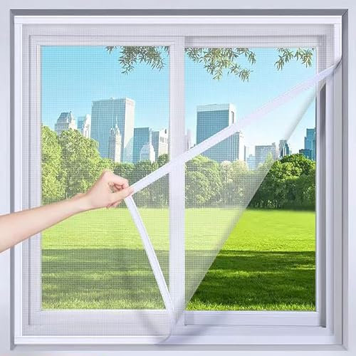 130x190cm Fliegengitter für Fenster ohne Sägen ausziehbar Insektenschutz Mückengitter