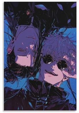 Suguru Geto und Gojo Satoru Poster, Gemälde auf Leinwand, Wandkunst, Poster, Rollbild, Druck, Wanddekoration, Heimposter, 30 x 45 cm