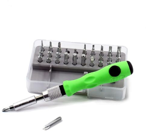 Juego de Destornilladores de Precisión Magnéticos 32 en 1 – Kit de Herramientas para Reparar Gafas, Relojes, Móviles y Electrónica.