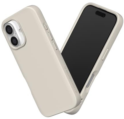 RhinoShield SolidSuit Case Kompatibel mit [iPhone 16] | Stoßabsorbierendes Slim Design Schutzhülle mit Premium-Matt-Finish, Kameratasten-Aussparungs-Design - Sandbeige