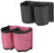 PATIKIL Luggage Travel Cup Holder, 2 Pack Free Hand Drink Carrier Suitcase Drinks Beverage Holder Luggage Cup Caddy Travelers Accessories, Black, Rose Red