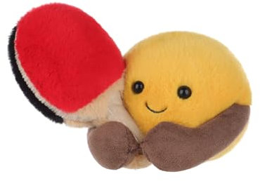 Apricot Lamb Tischtennis Ball Sport Plüschtiere für Kinder, weiche niedliche Kuscheltier für Baby Mädchen und Jungen, Flauschige Tischtennis Gelb 11 cm