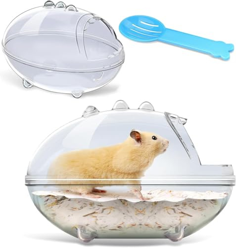Norhogo Bac à sable de bain pour hamster - En plastique - Petit bac à sable transparent pour ours dorés - Gerbil