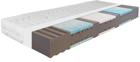 Sleepneo Ortho Dynamic Matratze 140x200 Höhe 19cm, 7-Zonen Gel Matratze H2&H3, Öko-Tex Zertifiziert, Made in Germany