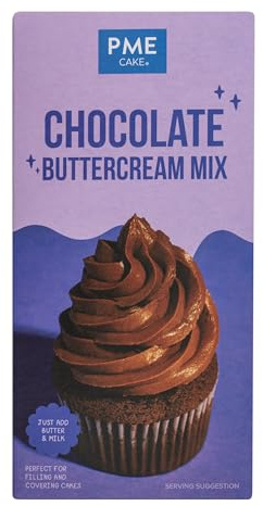 PME Creamy Chocolate Buttercream Icing Mix (450g), No-fuss Frosting for Quick & Easy Cake Decorating