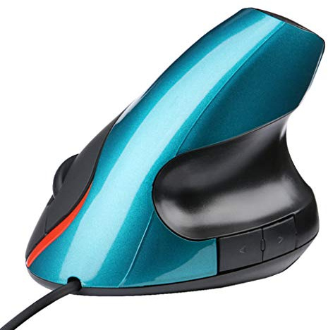 YTtkku Vertical Gaming Ergonomic USB Optics Mice 1600 DPI For PC Laptop Joysticks Vertical Accessories For Pc Setup