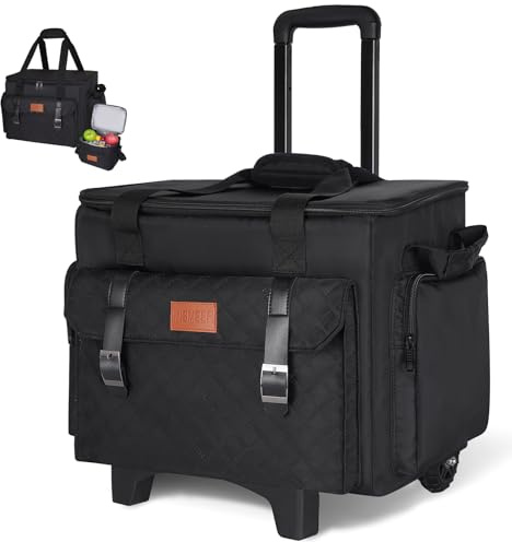 INSMEER Rolling Teacher Bag with Wheels & Lunch Bag 3-in-1 for 15.6 Laptop | multiple compartments, crafting, scrapbooking, classroom organisation, medical supplies,3-in-1 Trolley Bag,Business Travelers