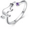 VIKI LYNN Katzenring Offen Verstellbare Ringe mit Cubic Zirkonia und 925 Sterling Silber Geburtstag Weihnachten Valentinstag Geschenke für Frauen