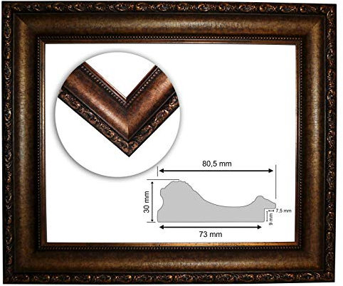 Barockrahmen 10944, ARO altgold fein verziert, Serie 865, als Zuschnitt, Leerrahmen, Wechselrahmen oder Spiegel