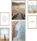 MUUDLY® Poster Set Meer – 6 moderne Wandbilder mit Küstenmotiven (2×A3, 4×A4) – Stilvolle Bilder fürs Wohnzimmer, Schlafzimmer – Maritime Wanddeko ohne Rahmen
