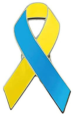 Tsugar 1 x Ukrainische Brosche ukrainische Flagge Pin Frieden für Tasche Kleidung patriotisches Abzeichen, Kristall