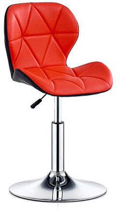 MOCHIYIA Barstools Barhocker Mit RüCkenlehne Kunstleder Pad Und Chromstahl Metall Basis/Mit FußStüTze/HöHenverstellbar / 360-Grad-Drehung/Hochstuhl Home Breakfast Esstisch KüChe Barhocker