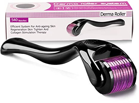 Derma-Roller 0.25 mm Nadeln 540 Titan Mikronadel-Zur Hautregeneration, Gesichtspflege, Haarregeneration/Bartwachstum stimulieren, Haarausfall reduzieren