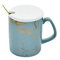 G Decor Eleonora Tasse à thé ou café effet marbre doré 250 ml (gris)