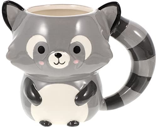 Luxshiny SüßE WaschbäR Tasse - Handgefertigte Keramik Kaffeetasse, SpüLmaschinen- Und Mikrowellengeeignet, Perfekt FüR Weihnachten, Geburtstag, Muttertag