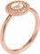 EMPORIO ARMANI Damenring Rose Gold-Tone Edelstahl Mutter der Perle Zentrum Focal, EGS30202218