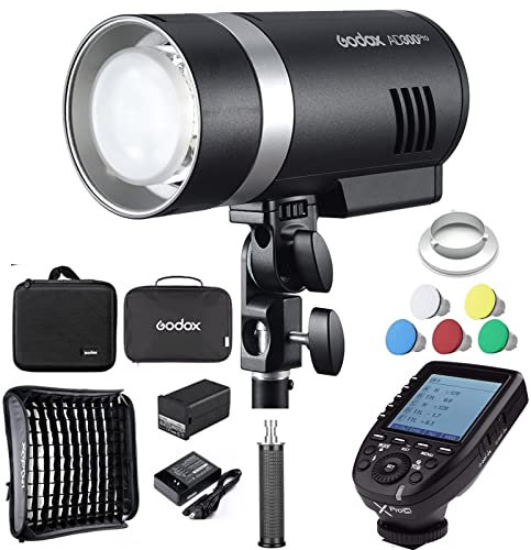 Godox Ad300 Pro 300W Flash Mit 60 cm Softbox Und Godox Xpro-C-Flash-Trigger 2,4 G 1/8000S HSS 2600Mah 320 Vollkraft 12W Bi-Farben-Modellierung Led Für Kameras Canon Nikon Sony Fuji Olympus Usw. Usw.