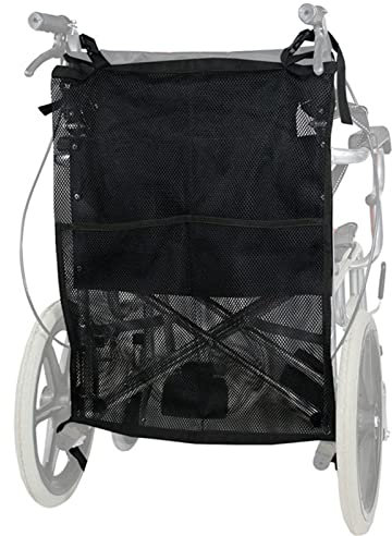 CUSENA Sac Double de Bouteille d'oxygène, Sac de réservoir d'oxygène de Fauteuil Roulant pour D et E Bouteille de Bouteilles, Sac à Dos d'oxygène pour Fauteuil Roulant et Marcheur,Noir,66x47cm