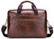 Irfora Herren Messenger Business Tasche, Schwarz/Braun, L: 42 cm, B: 31 cm, H: 9.5 cm