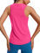 CRZ YOGA Damen Sport Tank Top Racerback Ärmelloses Yoga Oberteile Sommer Fitness Tops Gym Leichte Sporttop Magenta 40
