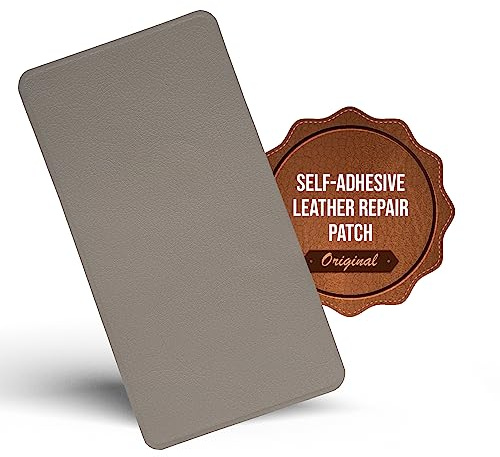 MastaPlasta Premium Easy All-in-One Leather Repair Kit. Leather Patches for Sofas Self Adhesive - Taupe 20cm x 10cm (8in x 4in). Upholstery Leather Repair Patch for Car Seats, Chairs, DIY, Craft