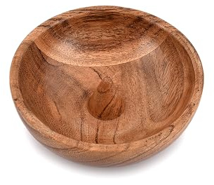 Samhita Acacia Wood Jewelry Tower, Cone Shaped Ring Holder Display Stand, Brown, 10.16cm x 10.16cm x 3.81cm, Modern, Compact, Everyday Use