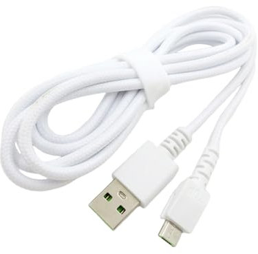 Yaowanguan USB Quick Charging Cable for Razer Naga Pro/DeathAdder V2 Pro/Viper Ultimate/Basilisk Ultimate Gaming Mouse,Replacement Micro USB Charger Cable Wire(White)