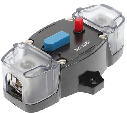 CGEAMDY Leistungsschutzschalter Auto Sicherungshalter Automatik Schalter, Auto Audio Leistungsschalter, Wasserdicht Automatische Sicherung Schalter Reset(200A)