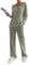 SotRong Ribbed Knitted Lounge Wear Sets for Women Uk Ladies Leisure Suits Two Piece Outfit Tracksuit Set Long Sleeves V Neck Baggy Pullover Tops Wide Leg Long Pants Army Green M