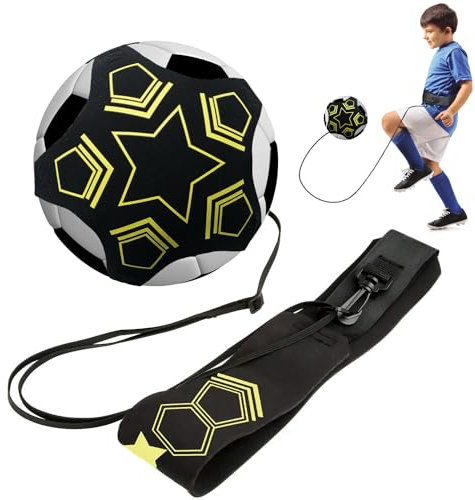 Fussballtrainer mit Schnur, Fußball Training Verstellbar Taillengürtel, Fußball Kick Trainer Solo Fussball Trainingszubehör, Das perfekte Trainingsgerät für Fußballer