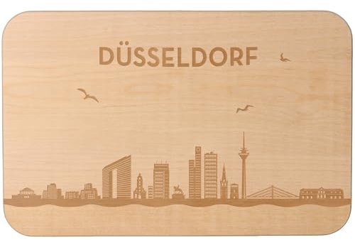 Goodtimes Düsseldorf Skyline Frühstücksbrett 23cm x 15cm x 1cm