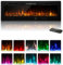 YODOLLA Electric Fireplace Insert with 10 Color LED Flames, Wall Mounted Media Fireplace with Remote, Touch Screen, Crystal & Log, 1000-2000W (152cm)