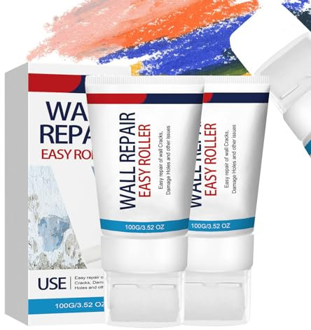 Wandfarbe Ausbessern Weiß, Wandreparatur, Wandreparaturpaste Farbroller Wandfarbe, Farbe wand, Weiße Wandfarbe, Wand für die Reparatur von Rissen, Grosse Kapazität 100G (2 Stück)