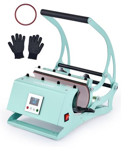 CREWORKS Presse à Chaud pour Mug 500W丨Diamètre 73-88mm丨Volume 325-885ml丨Température Réglable 0-240℃丨Machine Transfert de Chaleur pour DIY Gobelet Tasse Bouteille Verre (11-30oz)