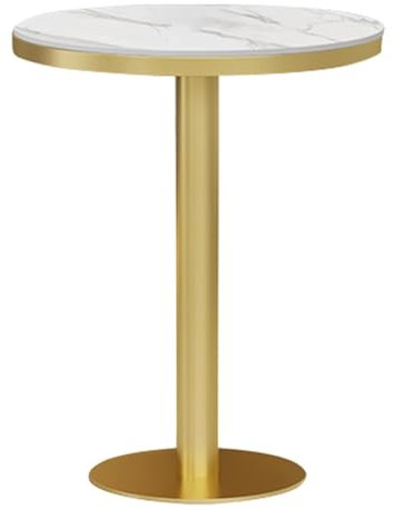 Runder Bartisch, hohe Marmorplatte, Tresen, Pub-Schreibtisch, Bistrotisch für Küche, Restaurant, Café, Getränketisch, Wohnzimmer-Beistelltisch, Sofa-Beistelltisch, Bistro-Pub-Tisch ( Size : Height 75c