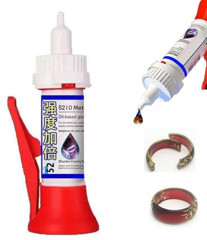 KWJNH 5210 Met Oil Based Glue, Powerful Solder Multi-Material Repair Adhesive, 1/2/3/4/5Pcs, Red, Liquid, High Viscosity, Waterproof, Multi-Material Bonding & High Resistance, Glue, Welding Agent